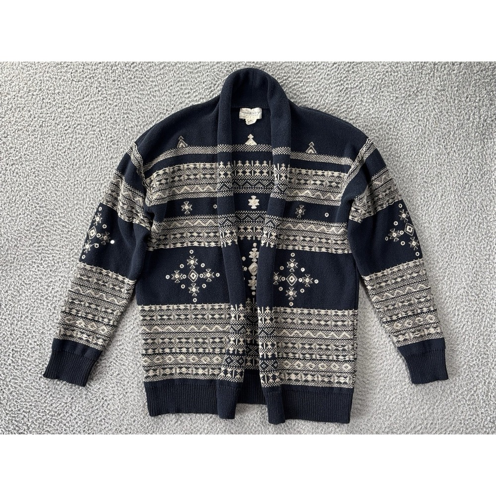 Ralph Lauren Denim & Supply Cardigan Womens Medium Aztec Fair Isle Shawl‎ Collar